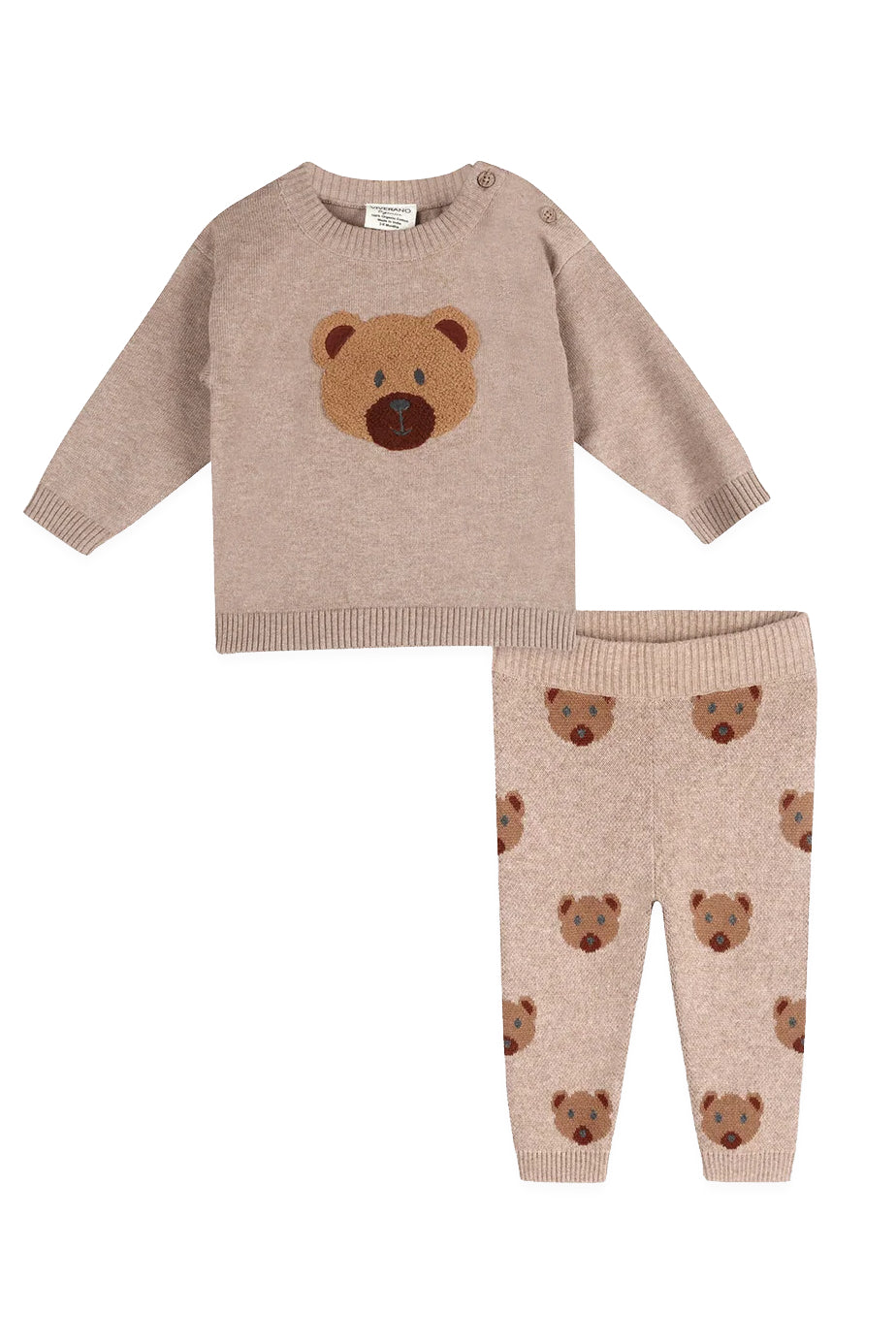 Bear Knit Baby Pullover & Pant Set