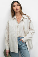 Beatrix Twofer Stripe Oversized Shirt