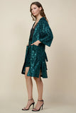 Belted Sequin Duster