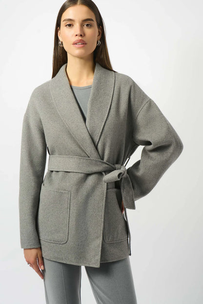 Belted Shawl Collar Coat