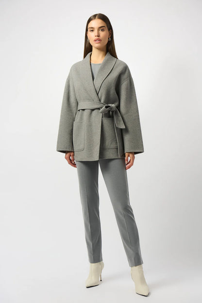 Belted Shawl Collar Coat