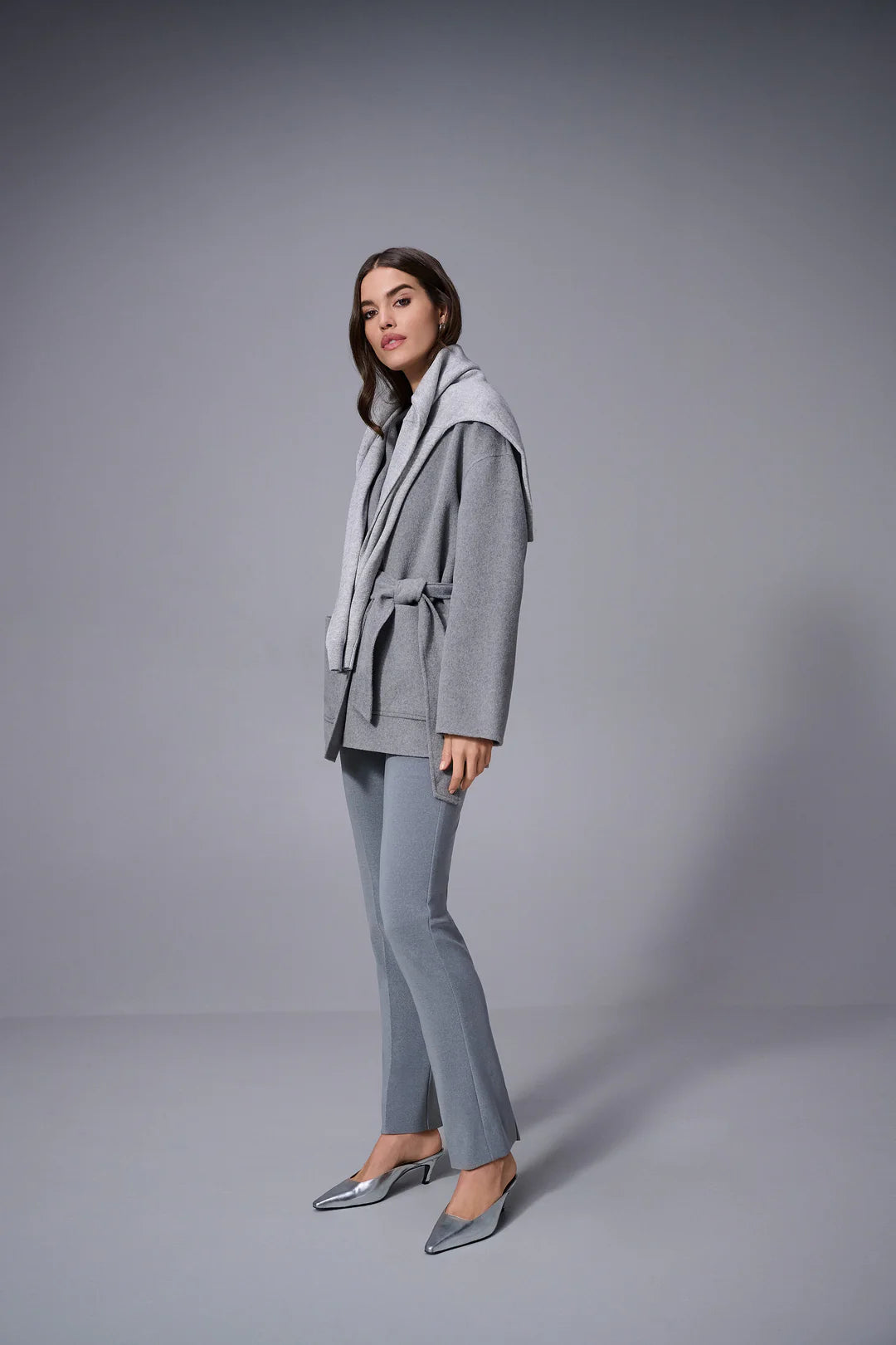 Belted Shawl Collar Coat