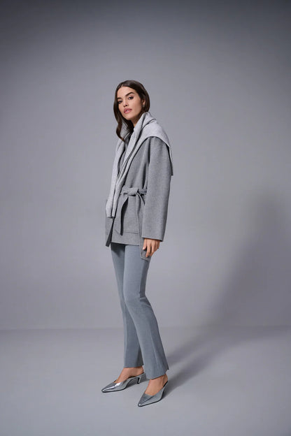 Belted Shawl Collar Coat