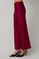Bias Cut Satin Maxi Skirt