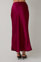 Bias Cut Satin Maxi Skirt