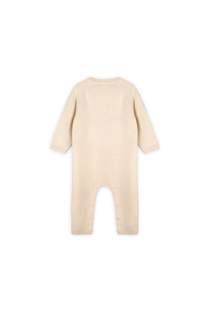 Bird & Floral Embroidered Baby Knit Jumpsuit