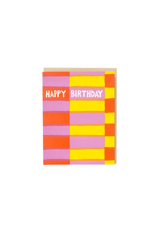 Birthday Fruit Stripe Card