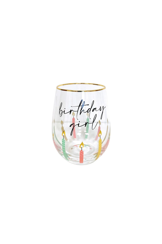 Birthday Girl Stemless Wine Glass