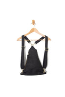 Black Double Zip Convertible Sling Backpack