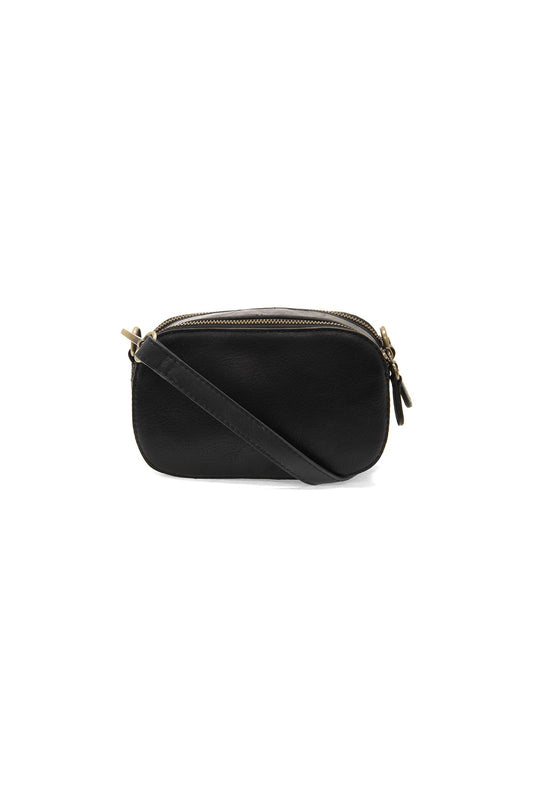 Black Double Zip Mini Camera Crossbody
