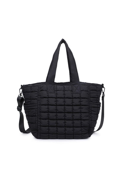 Black Dreamer Quilted Nylon Tote