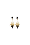 Black Small Diamond Drop Earrings