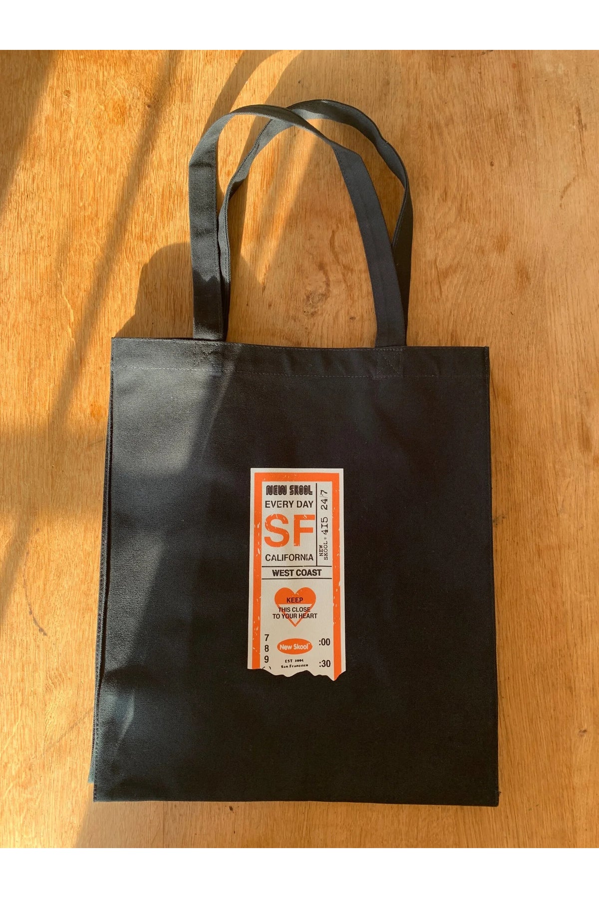 Black Transfer Shopper Tote