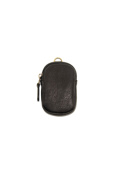 Black Zipper Pouch with Keyring