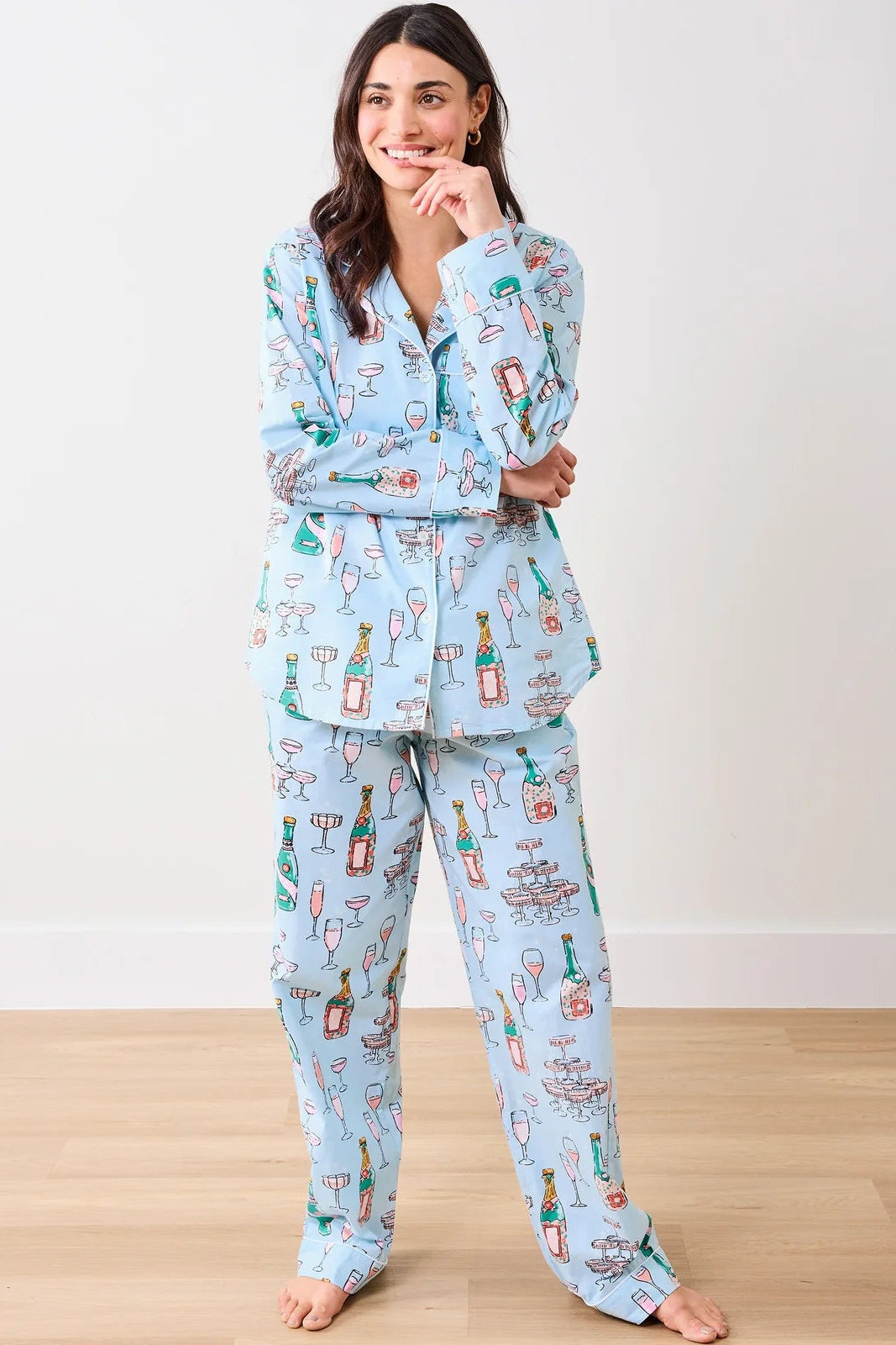 Champagne Tower Long PJ Set