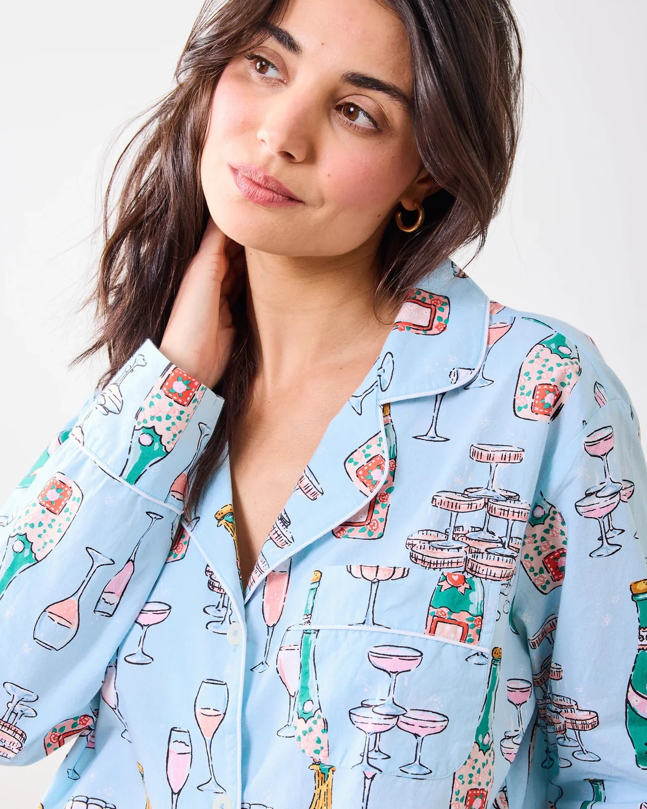 Champagne Tower Long PJ Set