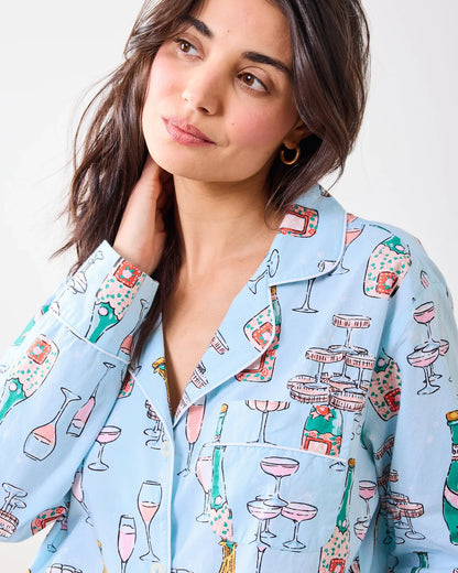 Champagne Tower Long PJ Set