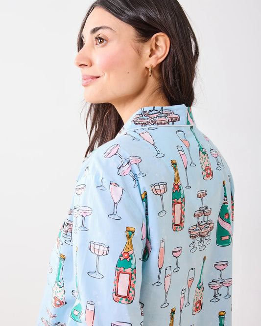 Champagne Tower Long PJ Set