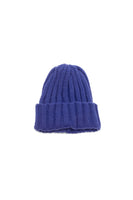 Blue Thick Ribbed Beanie
