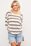 Boat Neck Striped Sweater