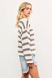 Boat Neck Striped Sweater