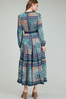 Boho Print Midi Dress