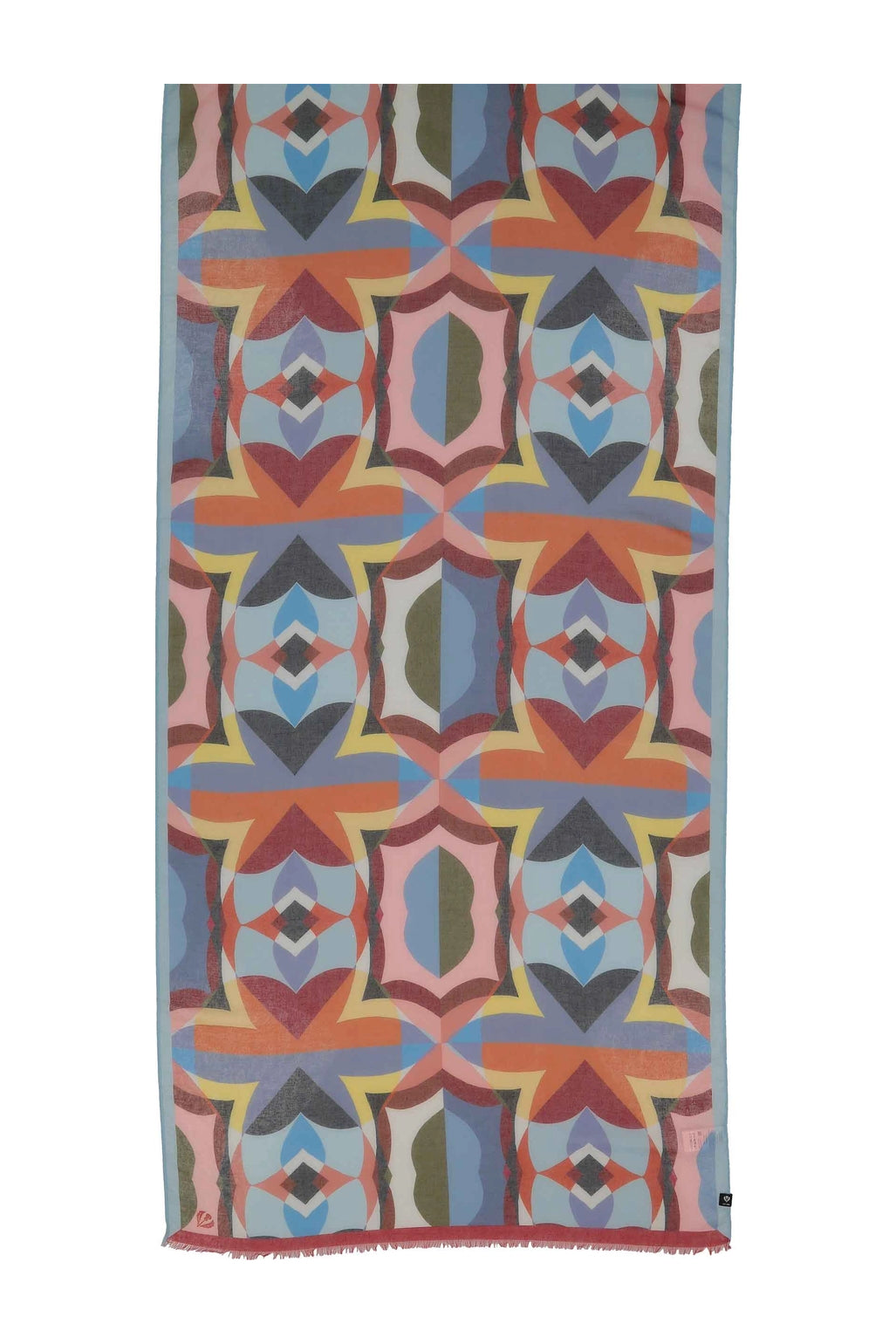 Bold Tile Scarf True Blue