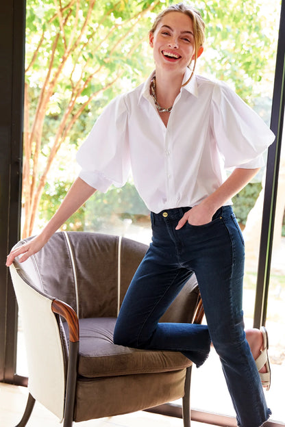 Bomba Twist Hem Shirt White