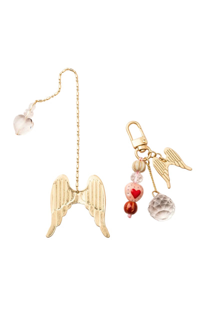 Bookmark & Keychain Set Angel Wings