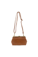 Vivie Kisslock Convertible Crossbody Wristlet Bourbon