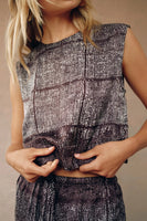 Boxy Button Back Top