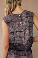Boxy Button Back Top