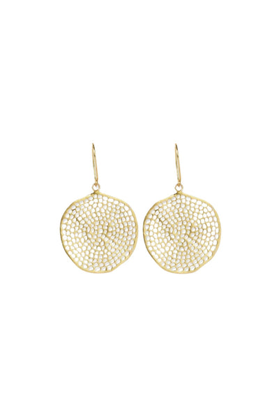 Brass Gretchen Large Circle Earrings