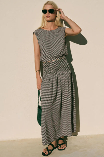 Brooke Gingham Maxi Skirt