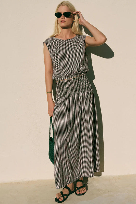 Brooke Gingham Maxi Skirt
