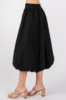 Bubble Hem Midi Skirt