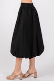 Bubble Hem Midi Skirt