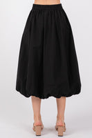 Bubble Hem Midi Skirt