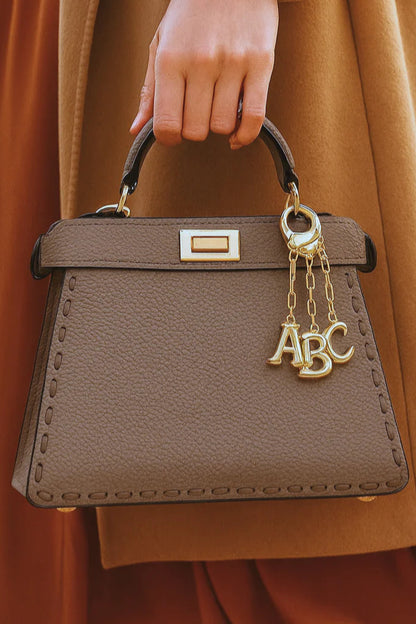 Bubble Letter Initial Keychain & Bag Charm
