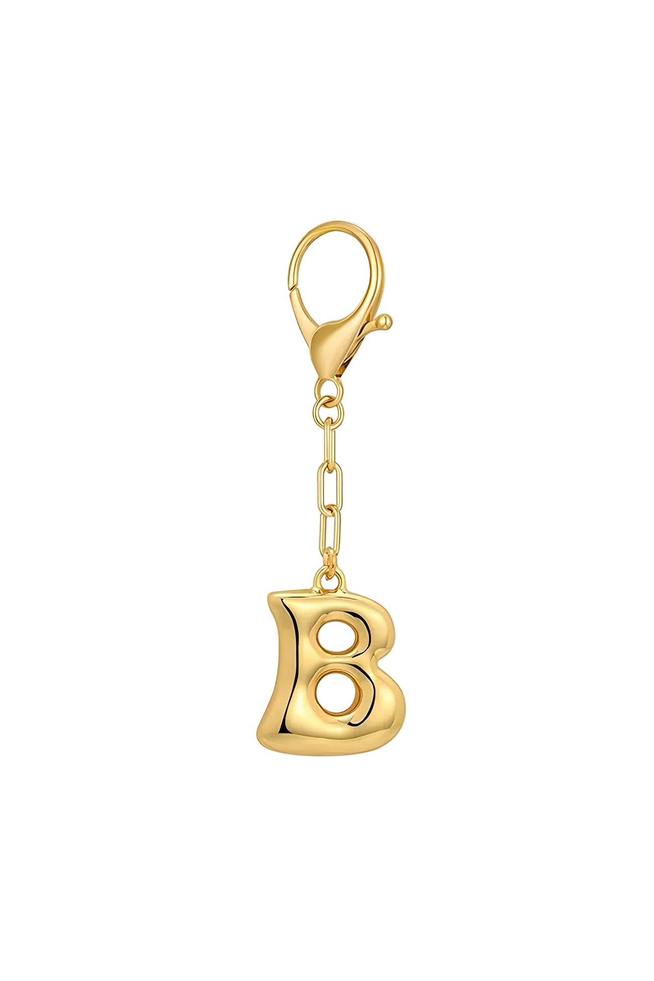 Bubble Letter Initial Keychain & Bag Charm