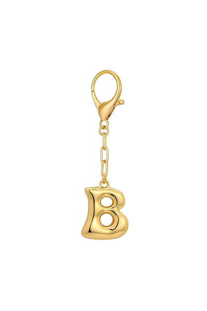 Bubble Letter Initial Keychain & Bag Charm