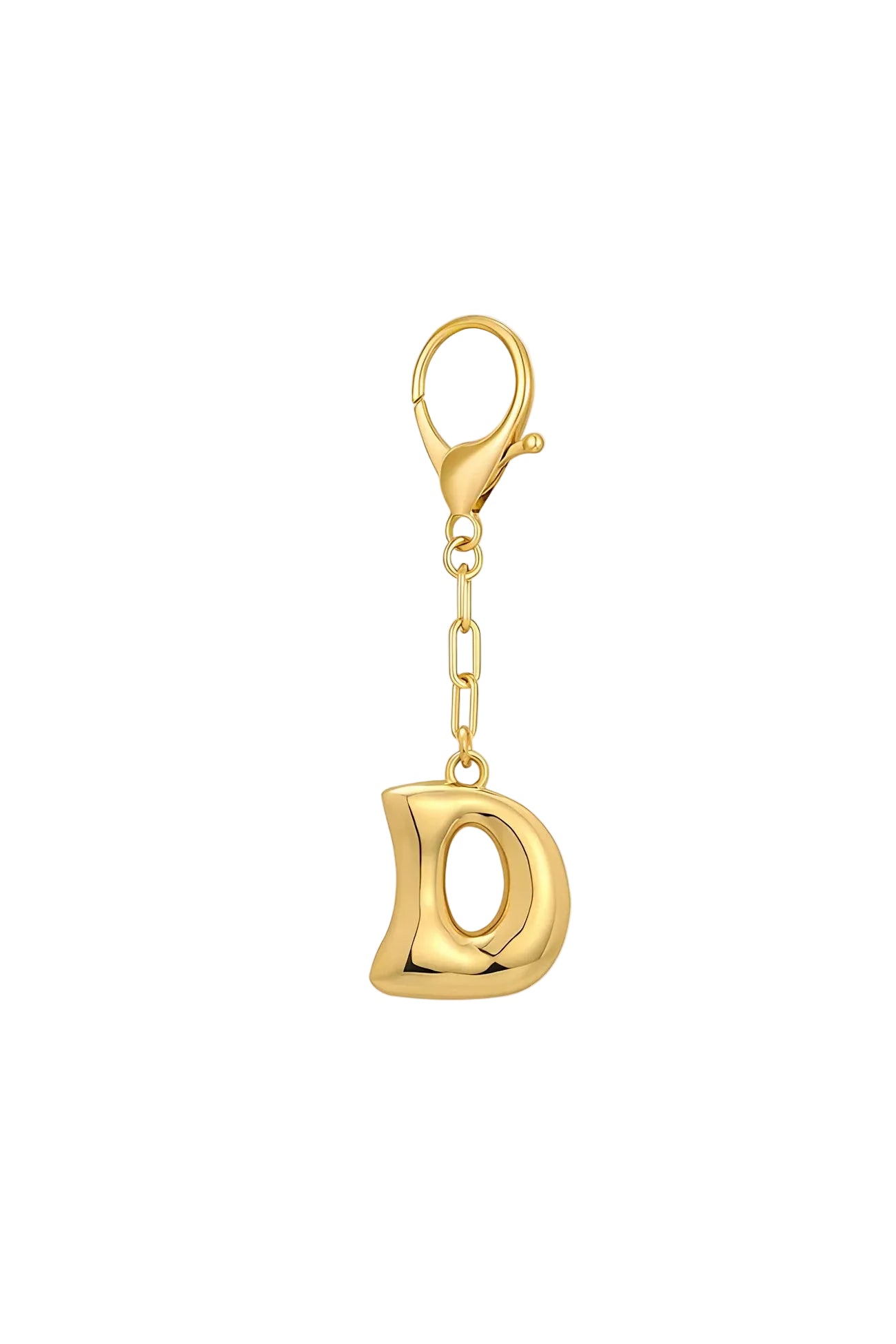 Bubble Letter Initial Keychain & Bag Charm