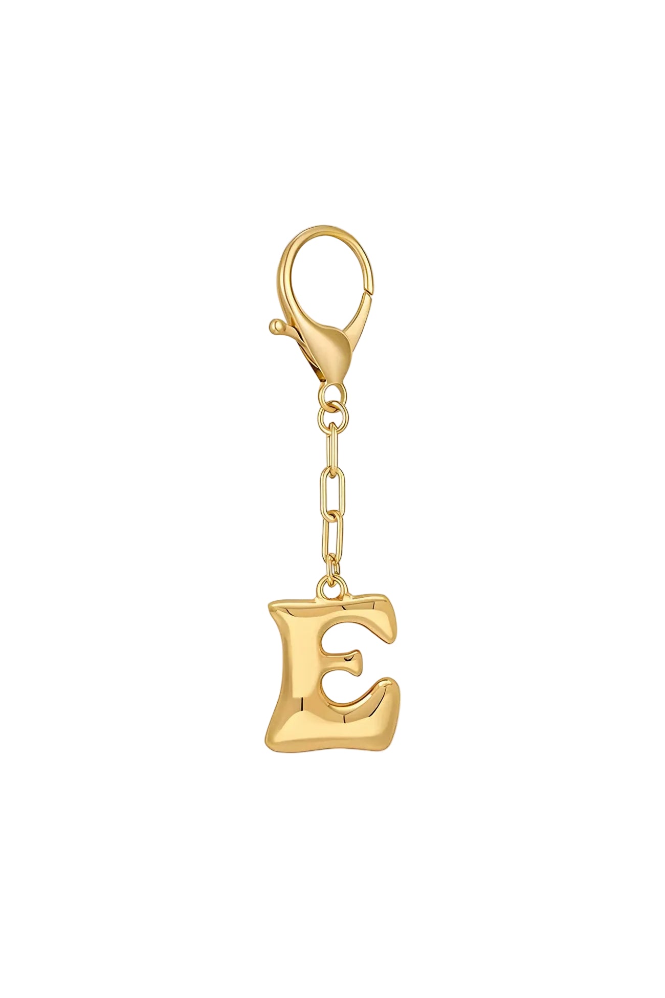 Bubble Letter Initial Keychain & Bag Charm