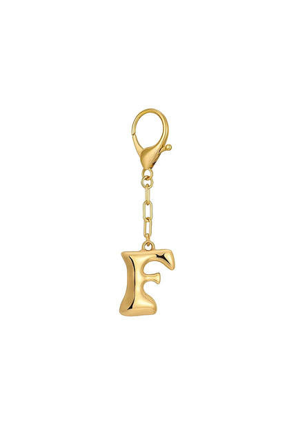 Bubble Letter Initial Keychain & Bag Charm