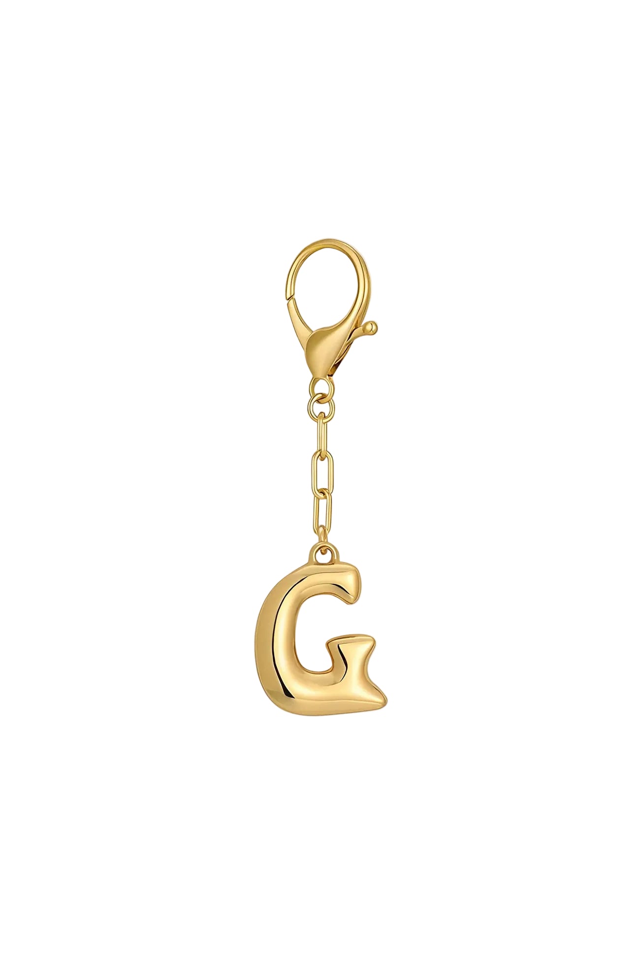 Bubble Letter Initial Keychain & Bag Charm