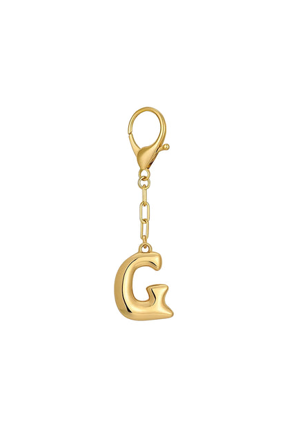 Bubble Letter Initial Keychain & Bag Charm