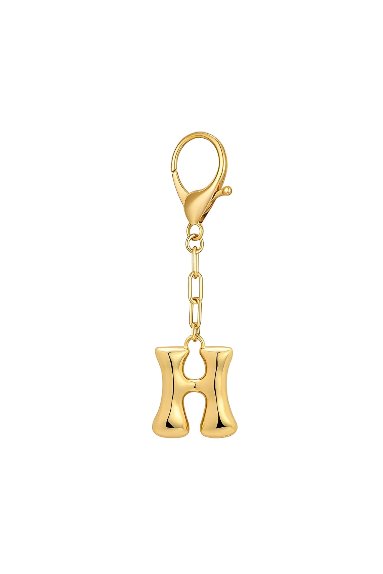 Bubble Letter Initial Keychain & Bag Charm