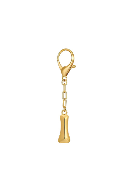 Bubble Letter Initial Keychain & Bag Charm