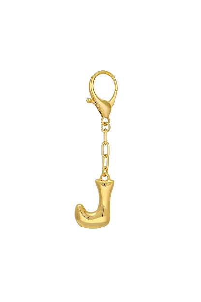 Bubble Letter Initial Keychain & Bag Charm