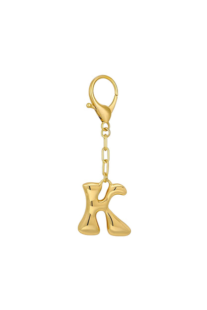 Bubble Letter Initial Keychain & Bag Charm